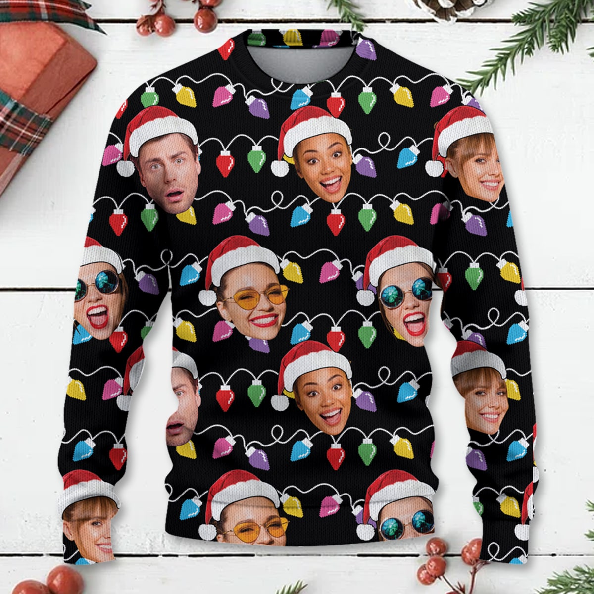 Custom Photo Ugly Christmas Sweater Gift For Friends 02natn210924