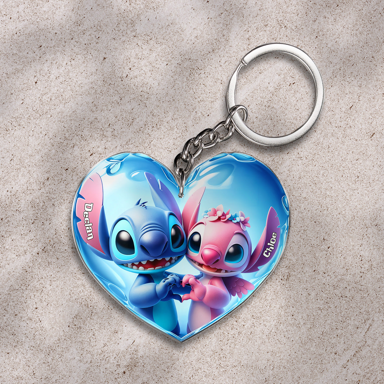 Ohana Couple - Personalized Keychain, Valentine Gifts 02nath091224