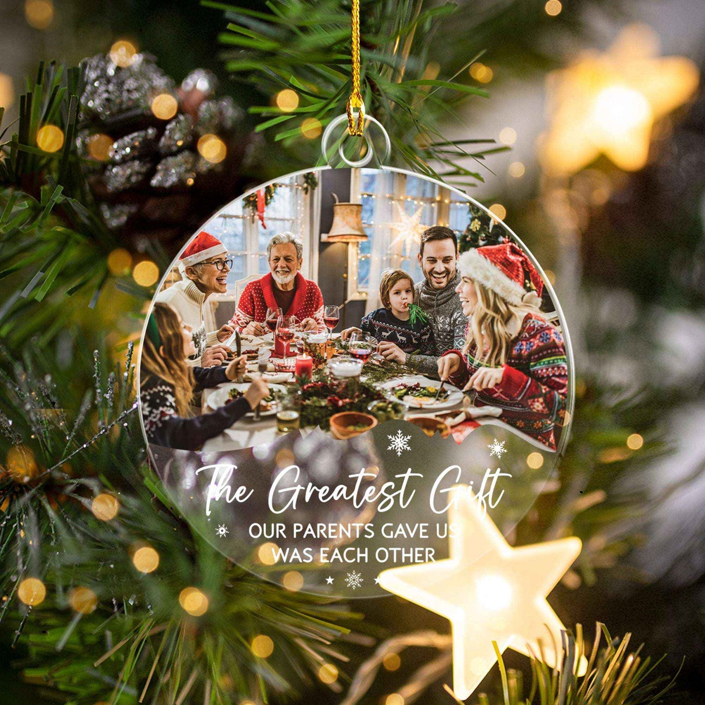 The Greatest Gift Our Parents Gave Us - Personalized Acrylic Photo Ornament - Demiq Ecommerce