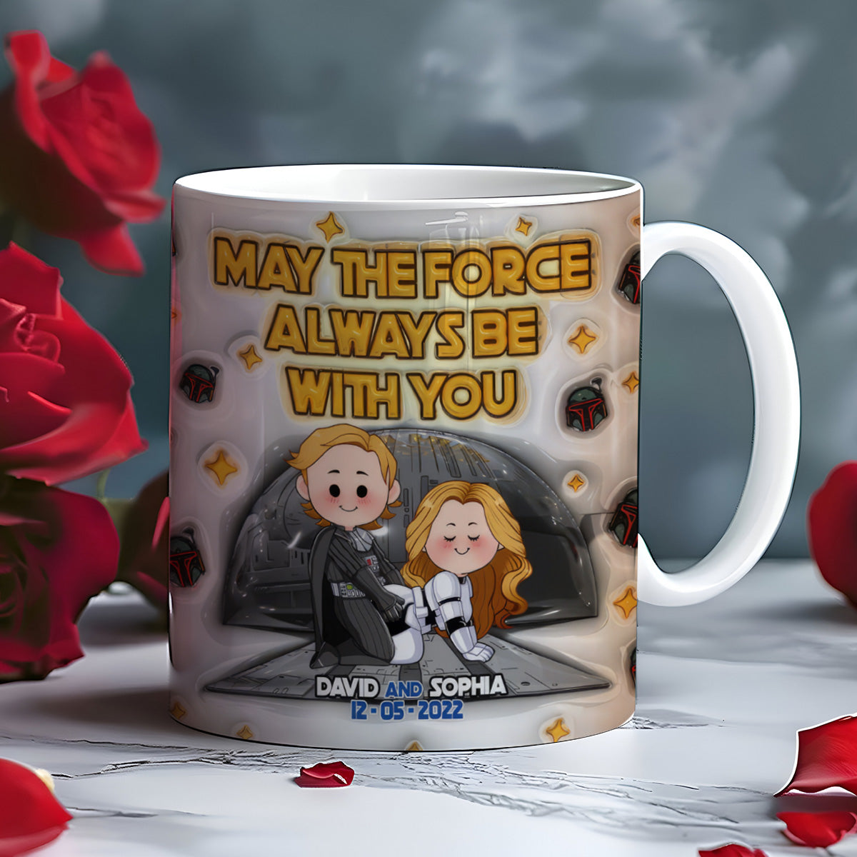 May The Force Be With You - Personalized The Force Accent Mug 09nath051224