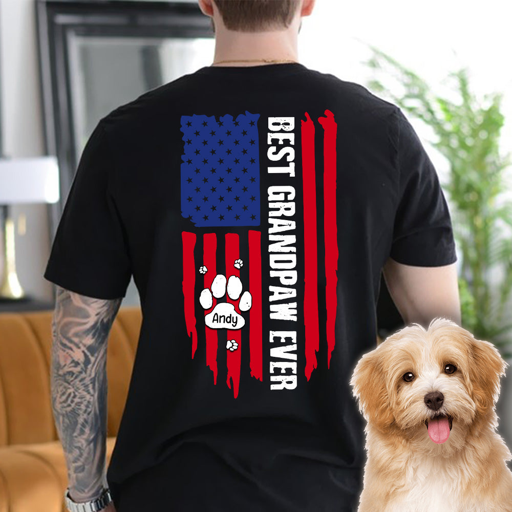 Best Grandpaw Ever Back Dog Shirt