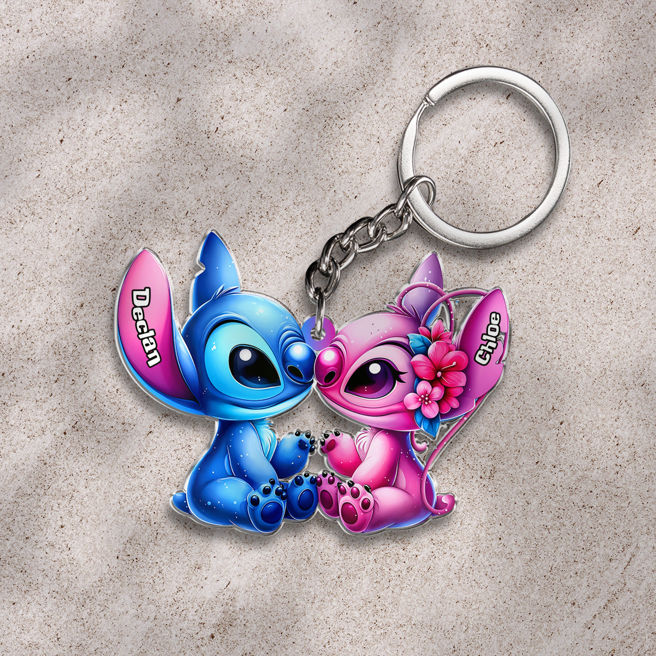 Romantic Couple - Personalized Keychain, Valentine Gifts 04nath091224