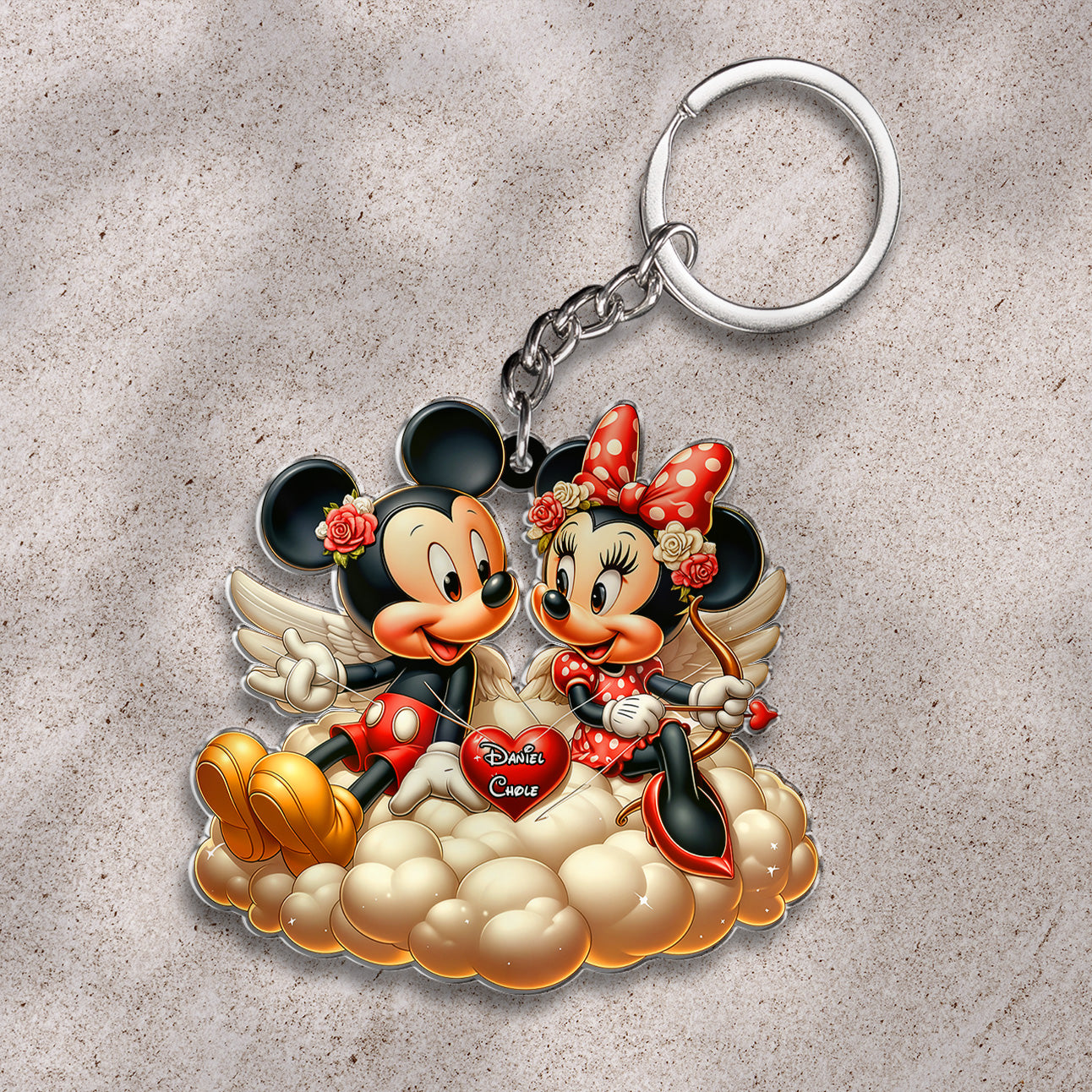 Romantic Couple - Personalized Keychain, Vanlentine Gifts 05nath091224