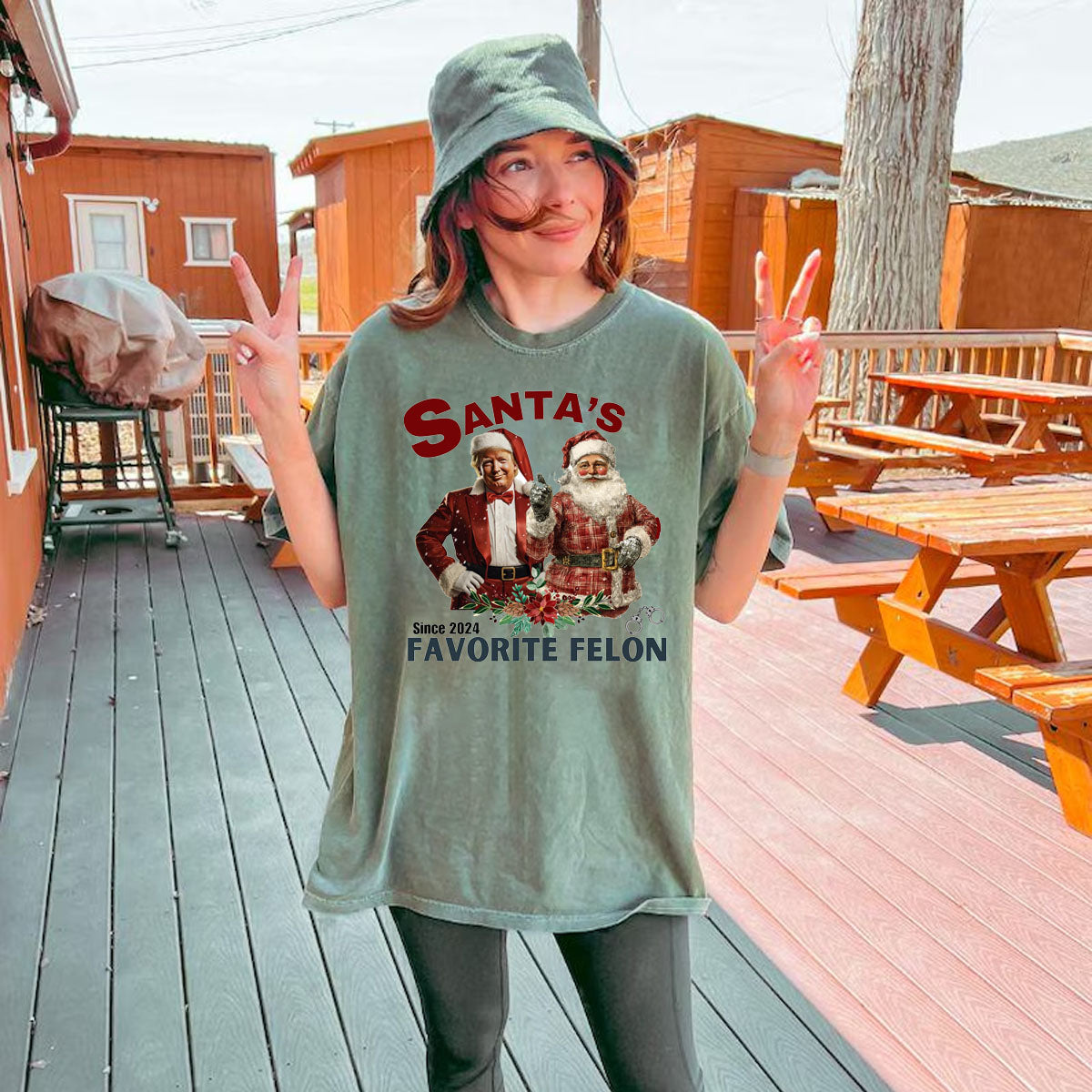 Santa's Favorite Felon - Christmas Shirt 05natn300924