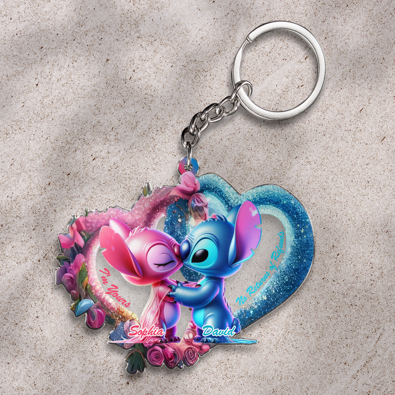 Ohana Couple - Personalized Keychain, Valentine Gifts 01naqg091224