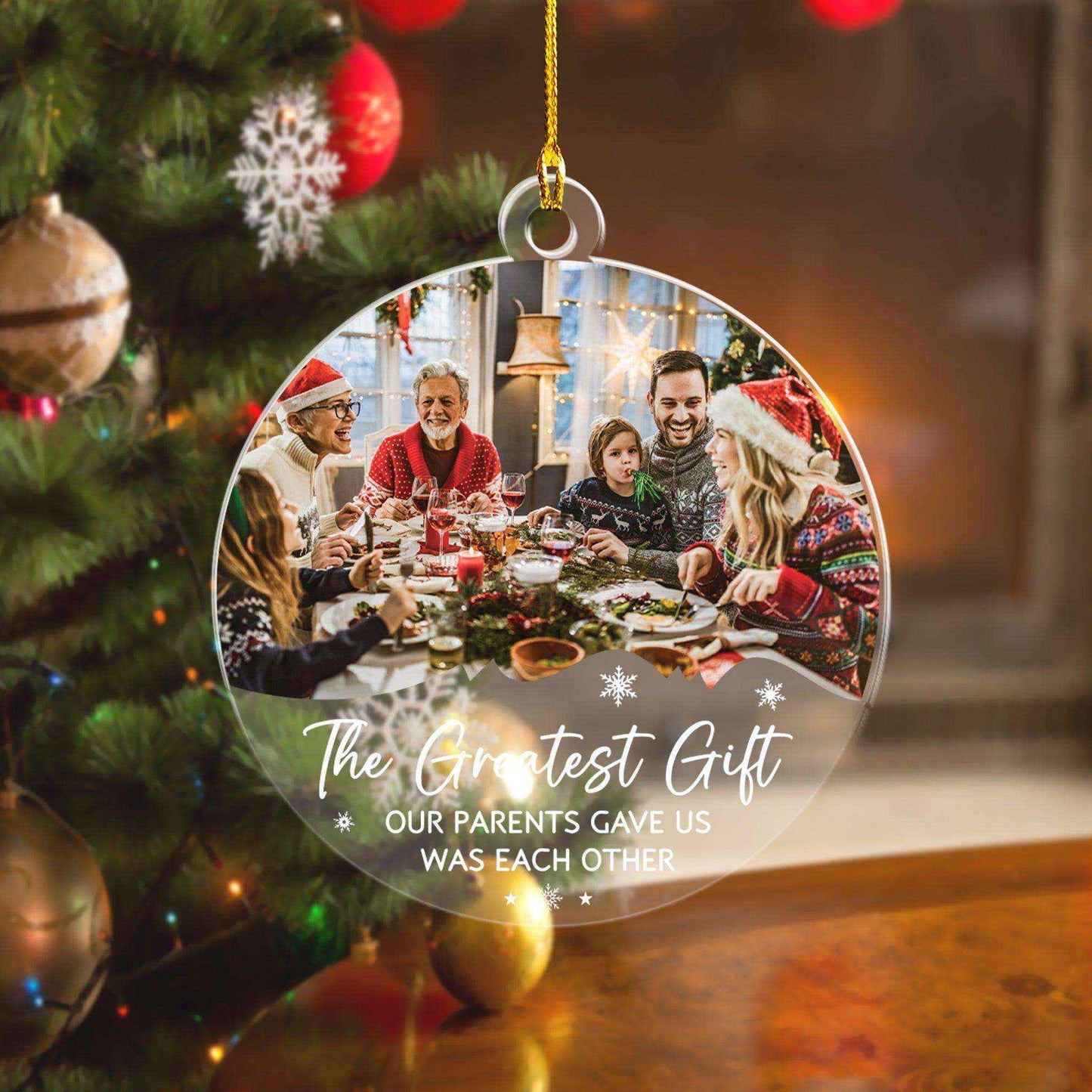 The Greatest Gift Our Parents Gave Us - Personalized Acrylic Photo Ornament - Demiq Ecommerce