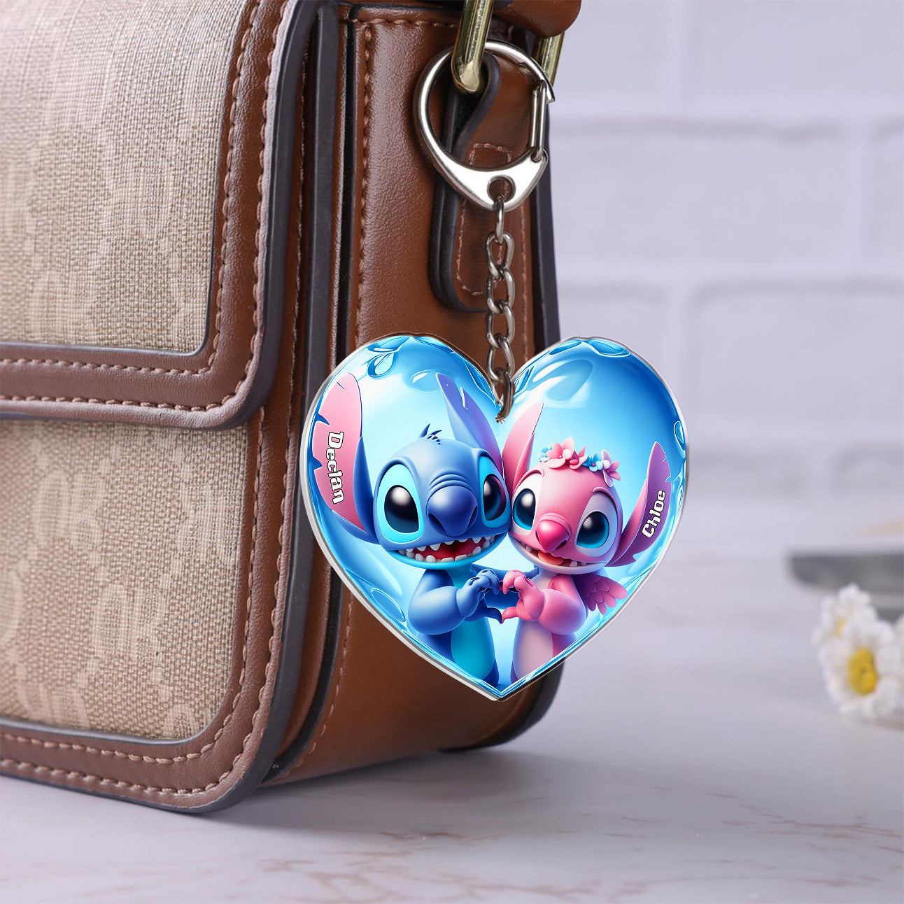 Ohana Couple - Personalized Keychain, Valentine Gifts 02nath091224