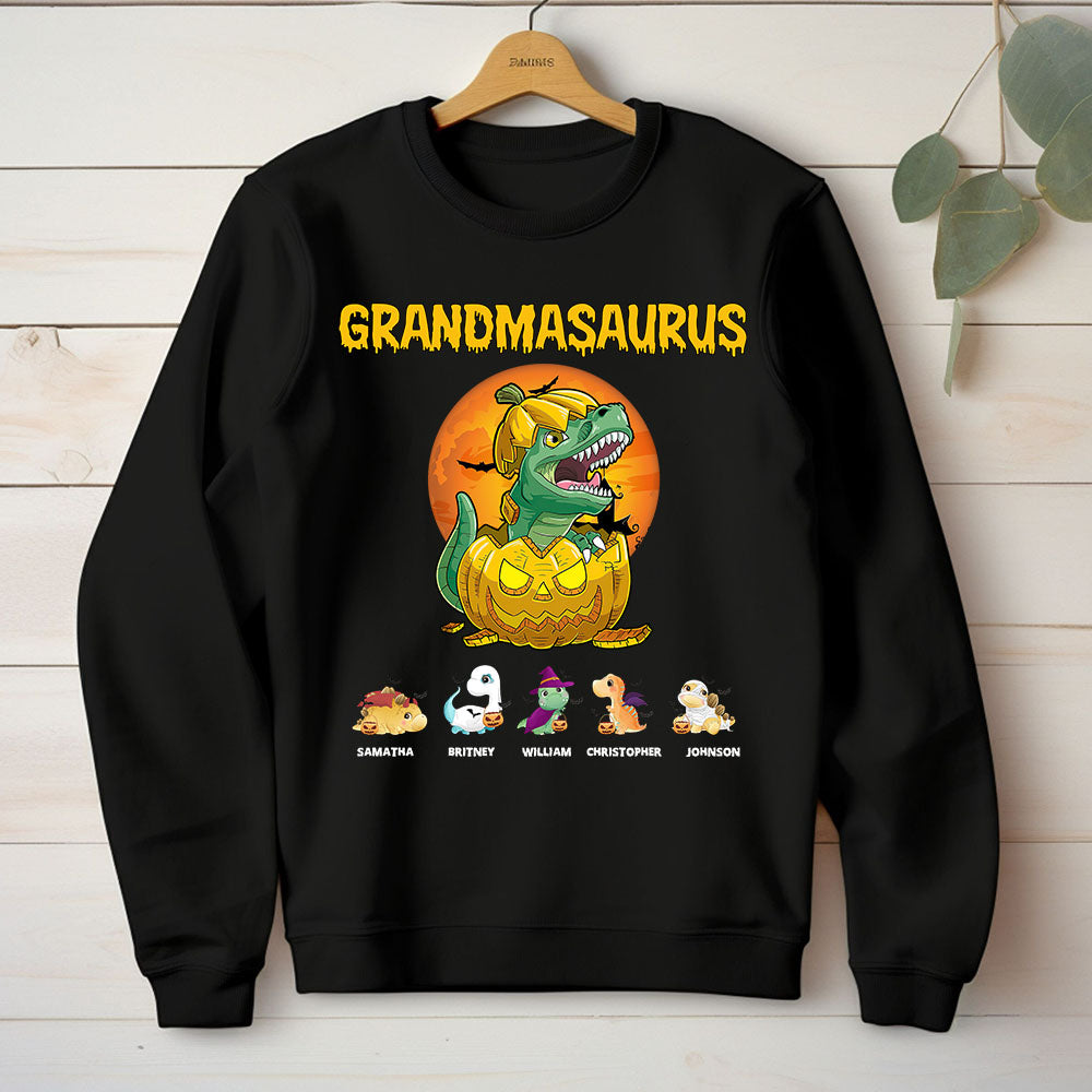 Let's Have Fun With The Dinosaurs On Halloween Night - Custom Shirt - Gift For Grandma