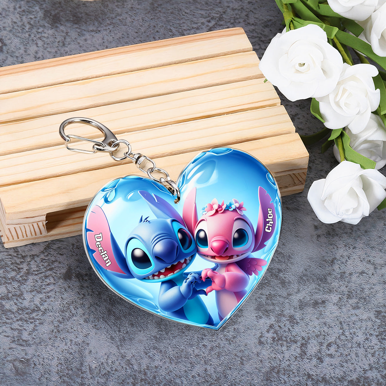 Ohana Couple - Personalized Keychain, Valentine Gifts 02nath091224