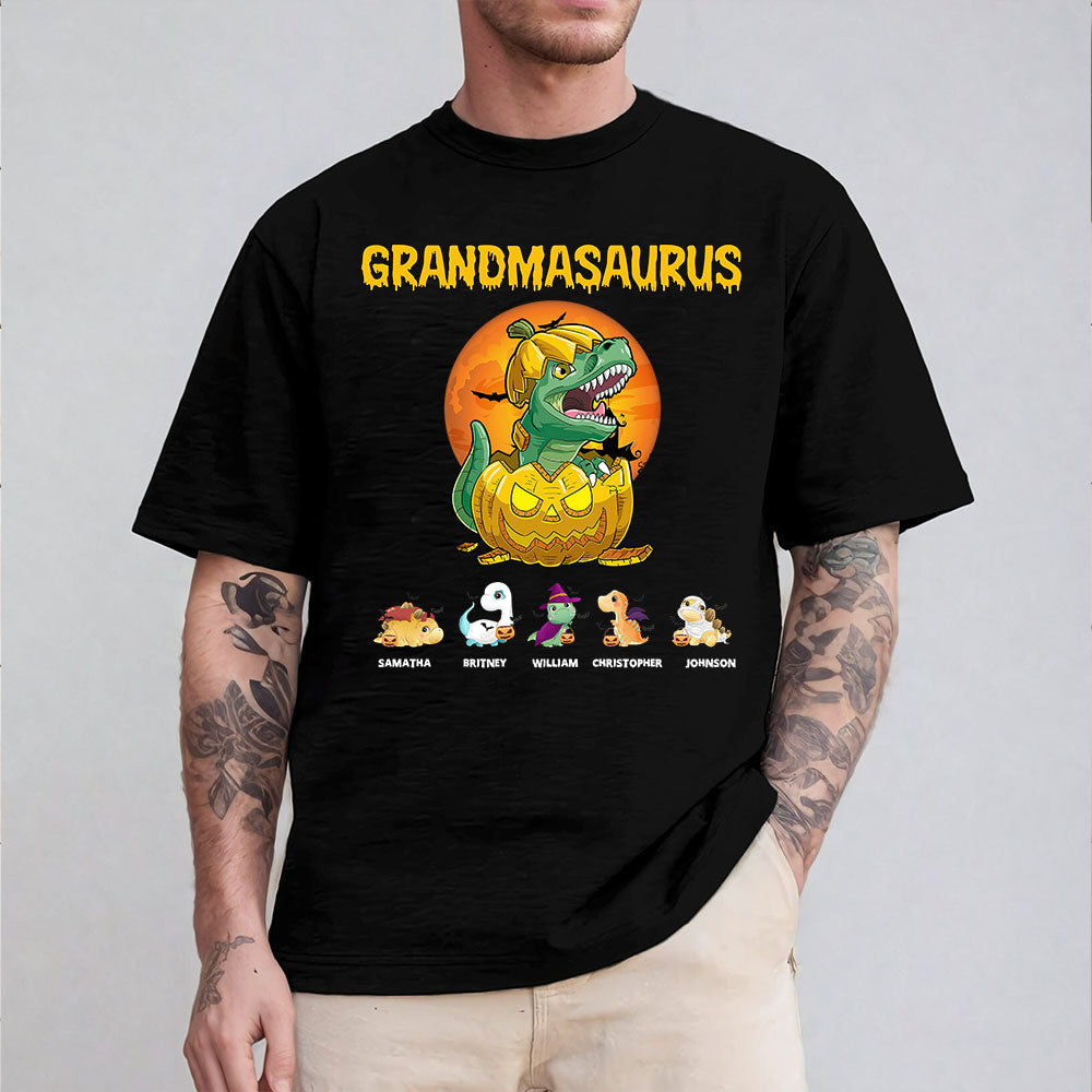 Let's Have Fun With The Dinosaurs On Halloween Night - Custom Shirt - Gift For Grandma