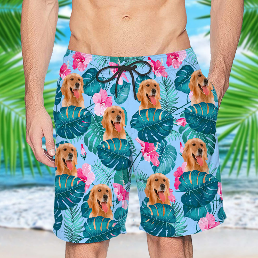 Upload Photo Dog Men's Beach Short