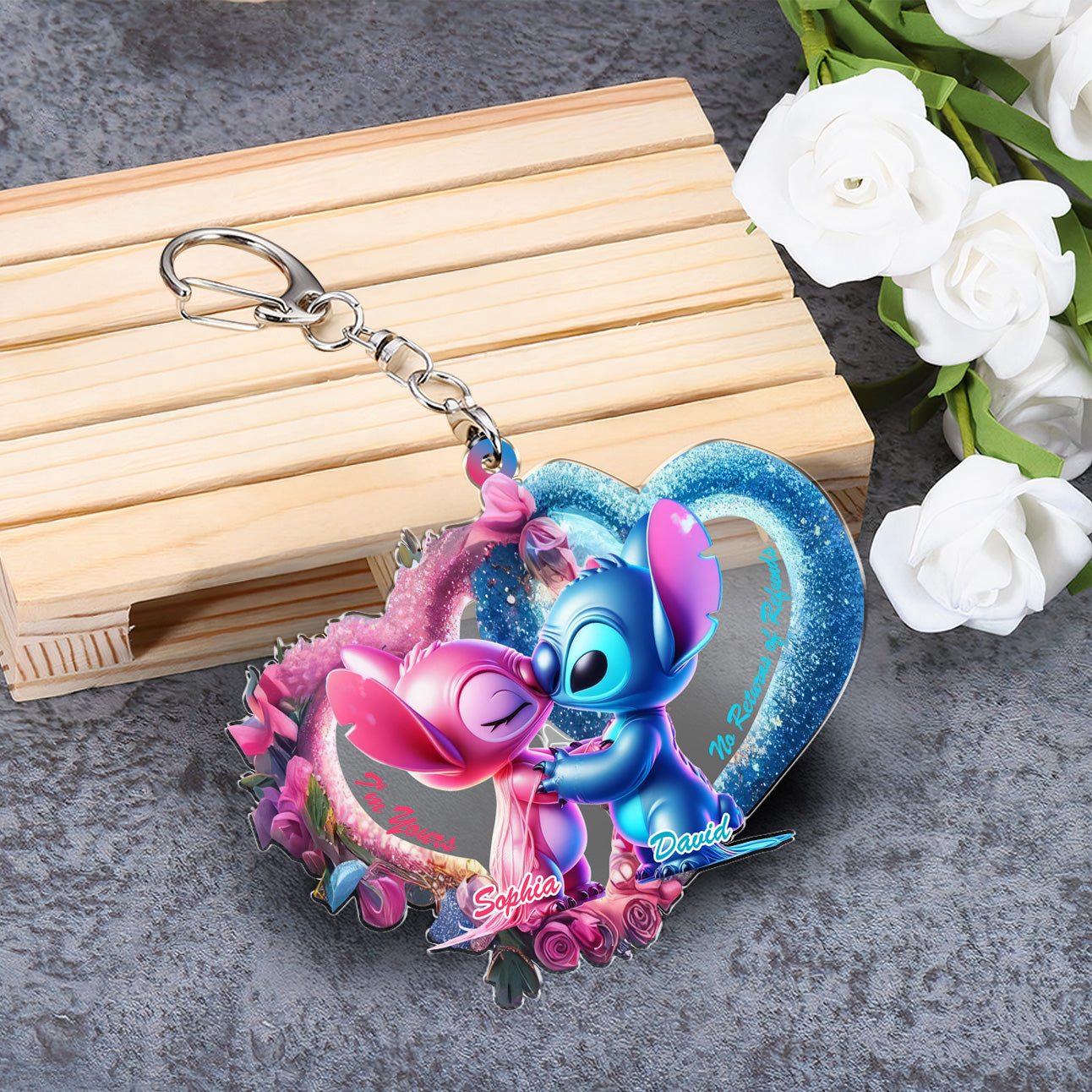 Ohana Couple - Personalized Keychain, Valentine Gifts 01naqg091224