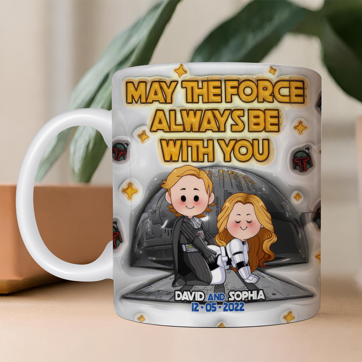 May The Force Be With You - Personalized The Force Accent Mug 09nath051224