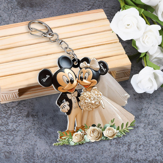 Cute Mouse Couple - Personalized Mouse Freestanding Keychain 01nath201224