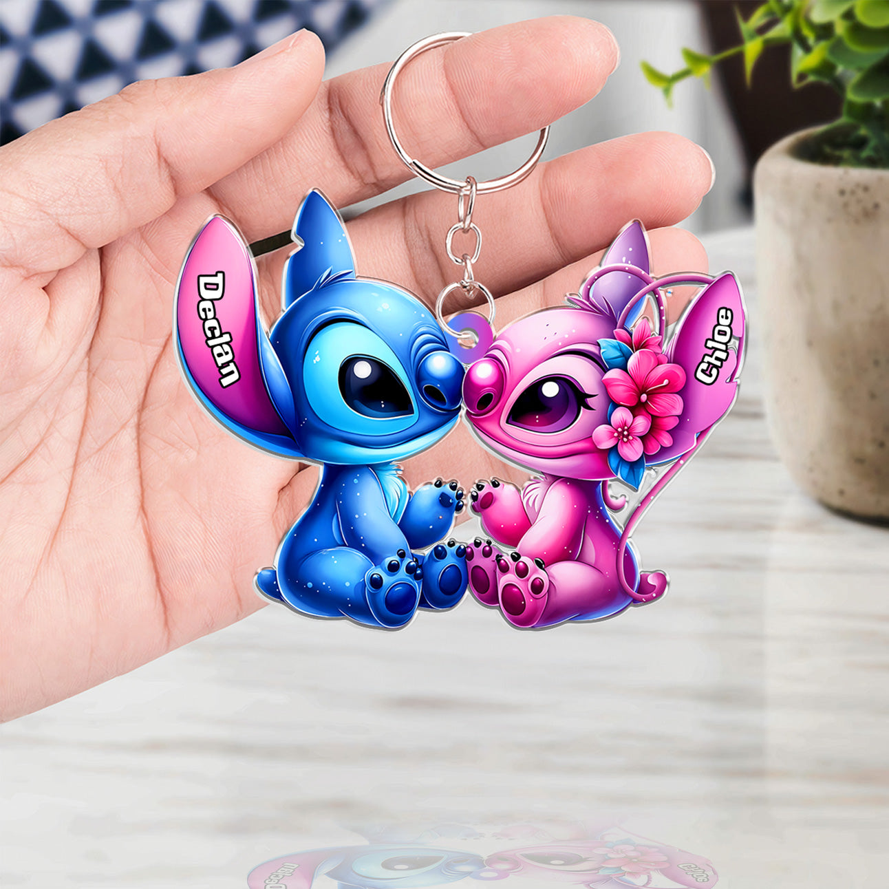 Romantic Couple - Personalized Keychain, Valentine Gifts 04nath091224