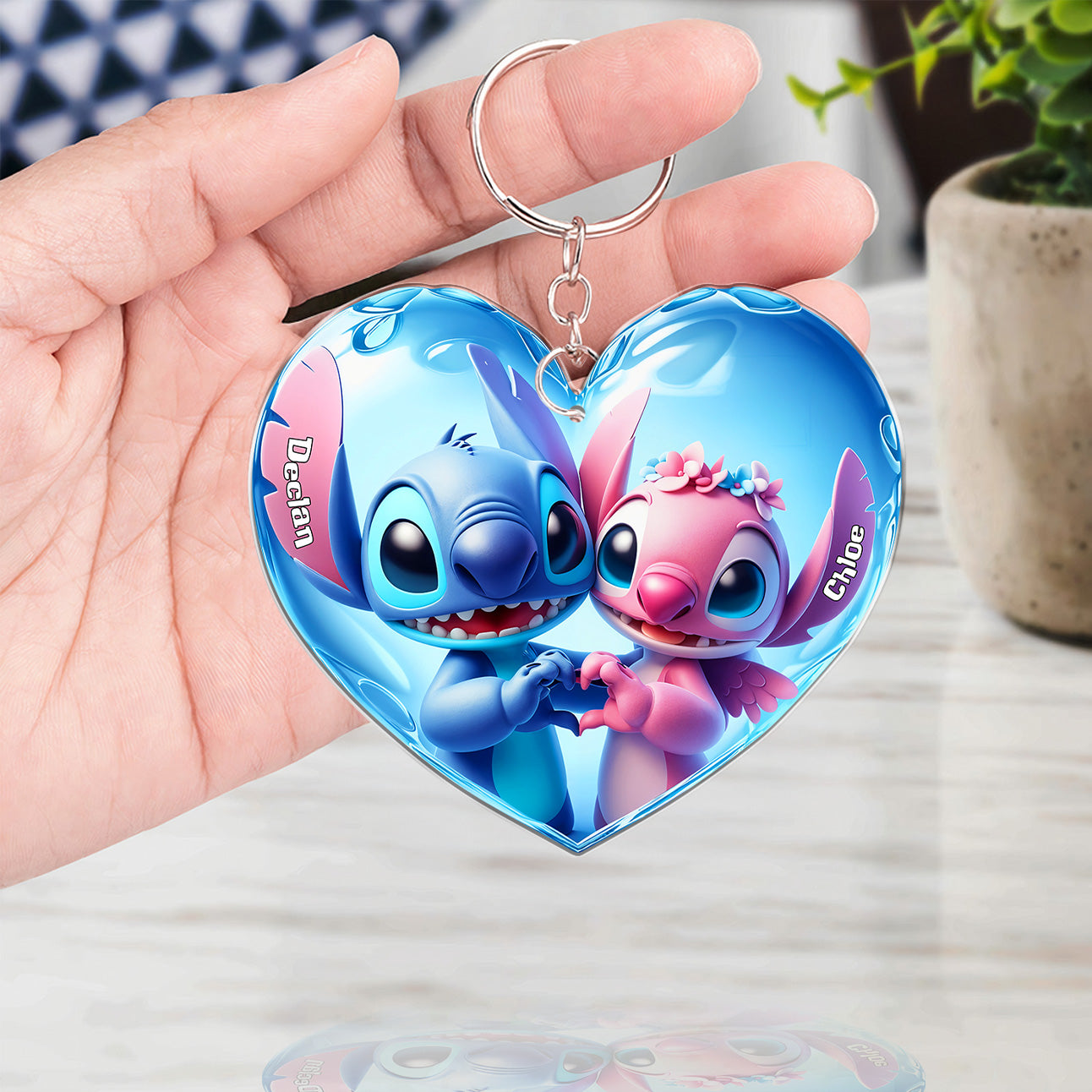 Ohana Couple - Personalized Keychain, Valentine Gifts 02nath091224