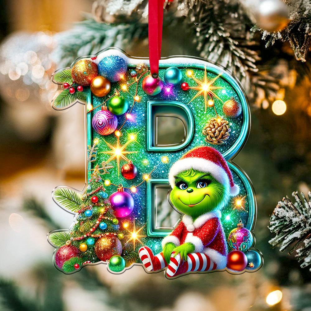 Green Alphabet Letters - Personalized Ornament