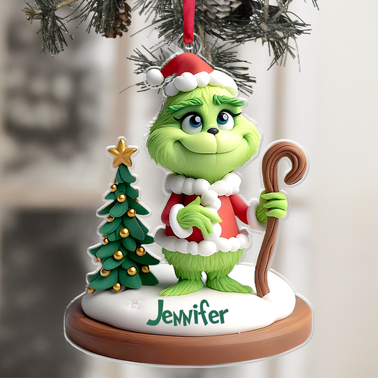 Merry Grinchmas - Personalized Stole Christmas Custom Shaped Ornament