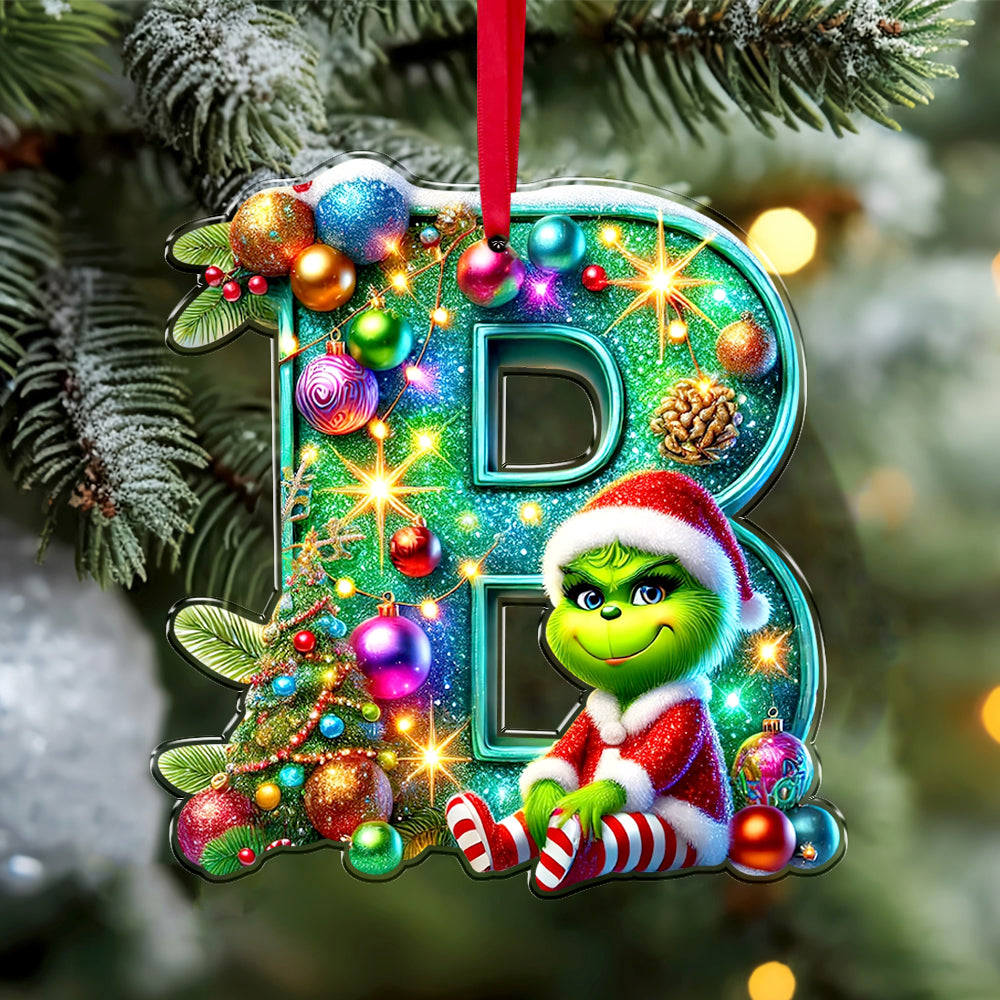 Green Alphabet Letters - Personalized Ornament