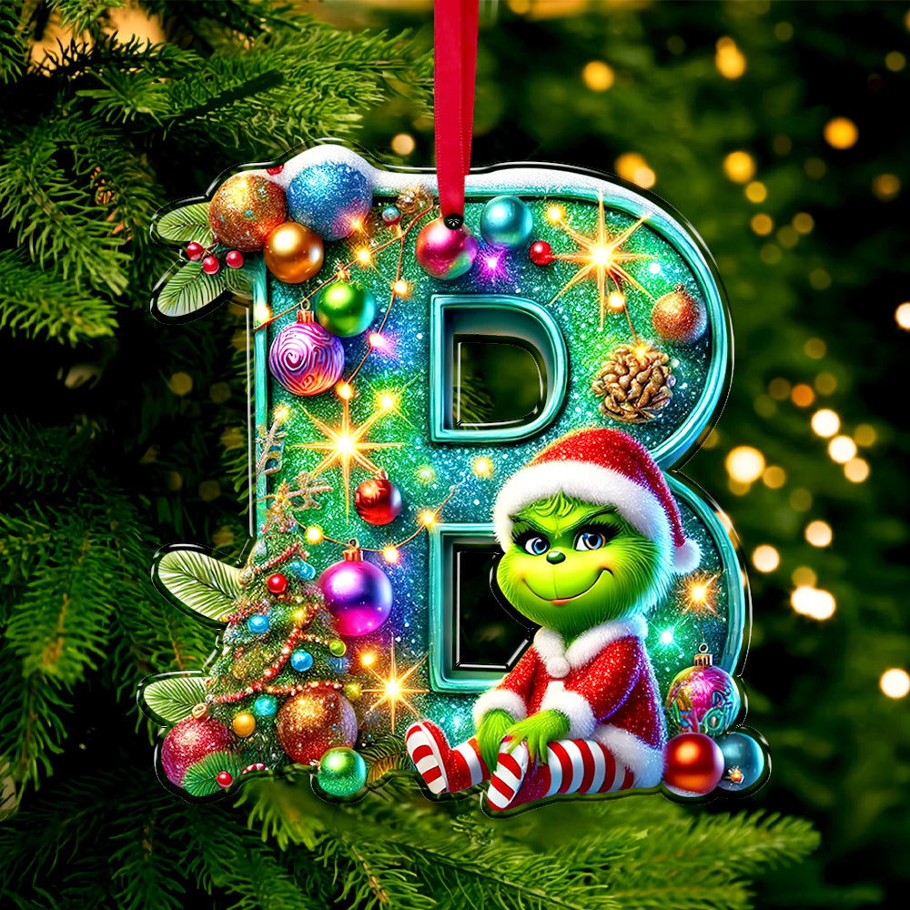 Green Alphabet Letters - Personalized Ornament