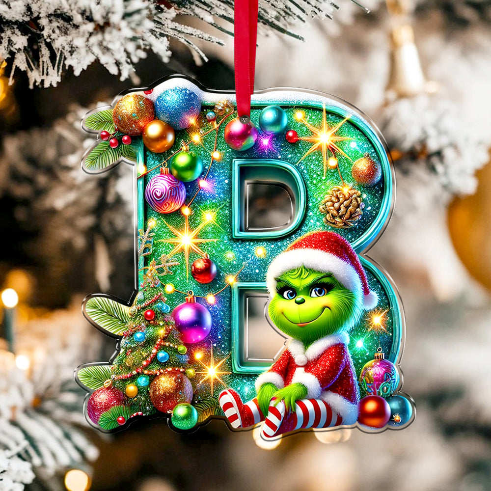 Green Alphabet Letters - Personalized Ornament