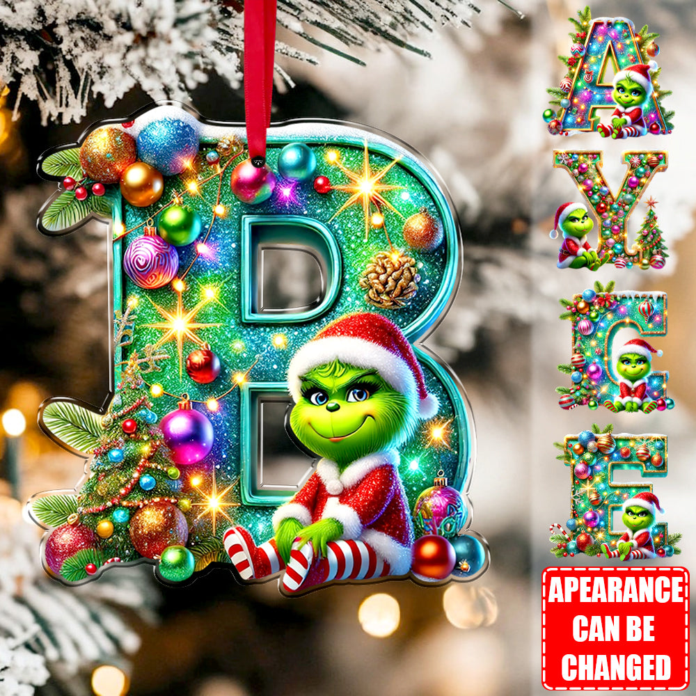 Green Alphabet Letters - Personalized Ornament