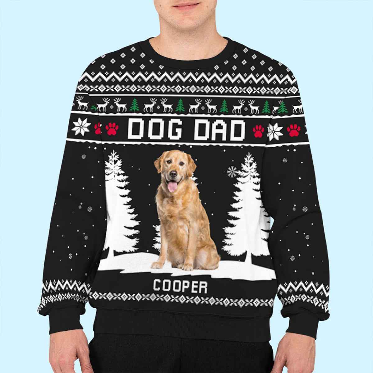 Dog Winter Photo - Personalized Custom All-Over-Print Sweatshirt ht1011tt - Demiq Ecommerce