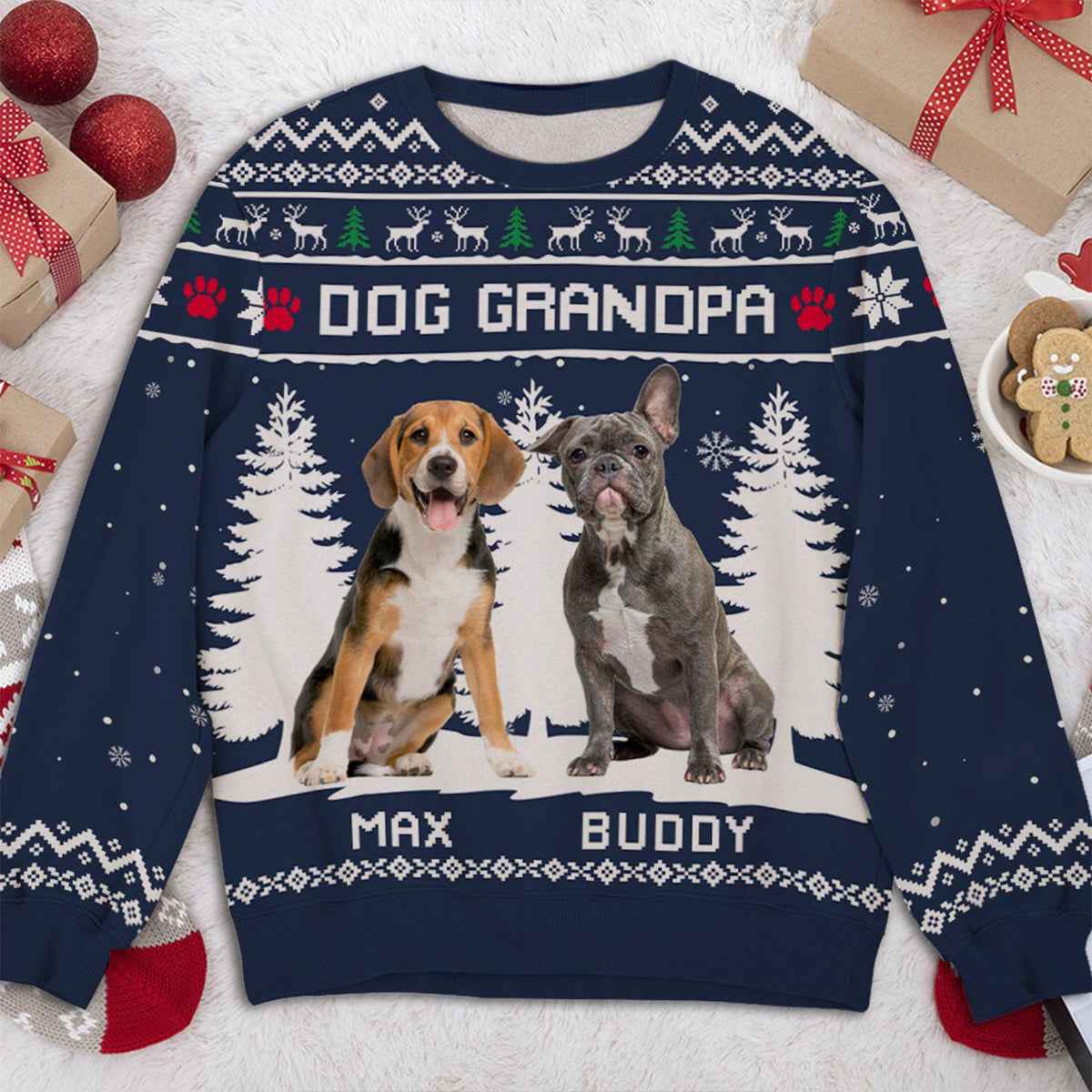 Dog Winter Photo - Personalized Custom All-Over-Print Sweatshirt ht1011tt - Demiq Ecommerce