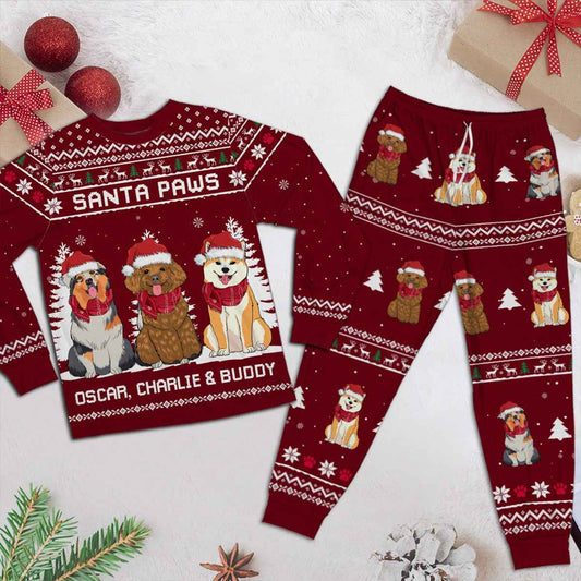 Dog Mom Dad Christmas - Personalized Custom Matching Pajama Set - Demiq Ecommerce