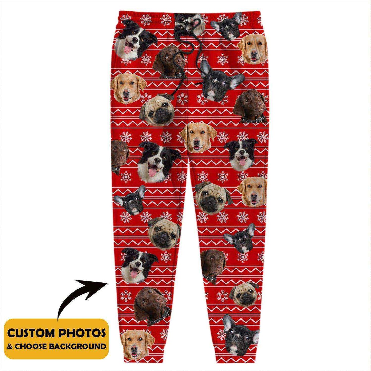 Sweatpants Custom Photo Dog Cat With Christmas Pattern ht10004tt - Demiq Ecommerce