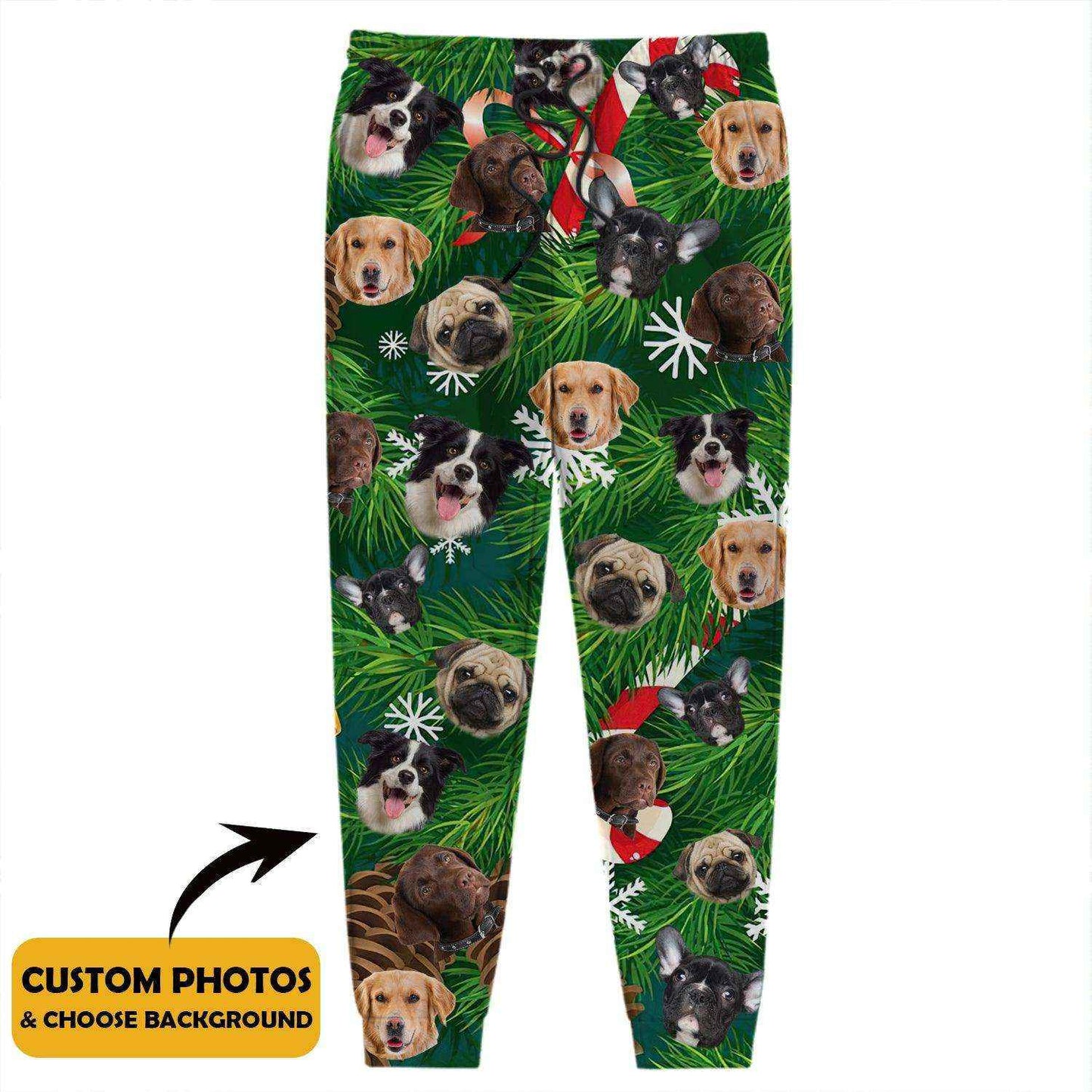 Personalized Photo With Christmas Pattern Dog Men and Women's Sweatpants 888742 - Demiq Ecommerce