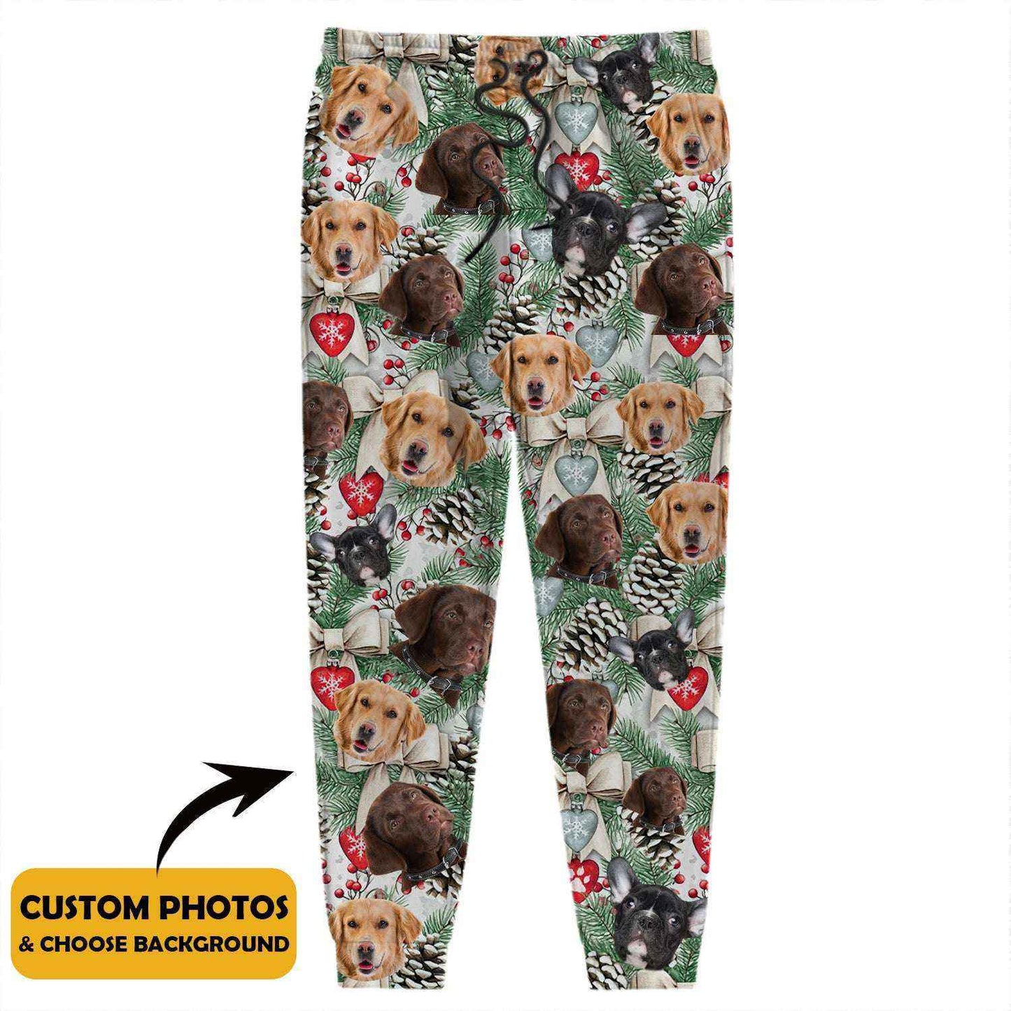 Sweatpants Custom Photo Dog Cat With Christmas Pattern ht10004tt - Demiq Ecommerce