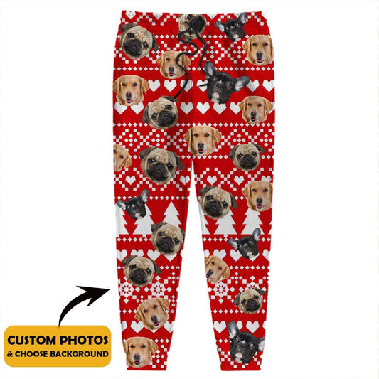 Personalized Photo With Christmas Pattern Dog Men and Women's Sweatpants 888742 - Demiq Ecommerce