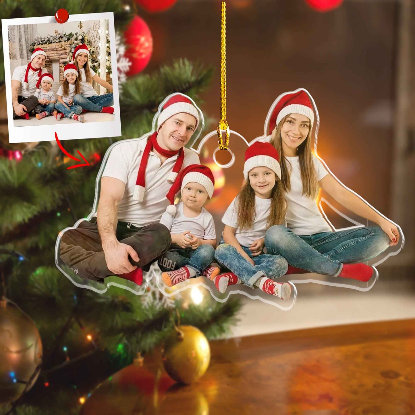 Custom Photo Ornament For Hunting Lovers - Personalized Acrylic Photo Ornament - Demiq Ecommerce