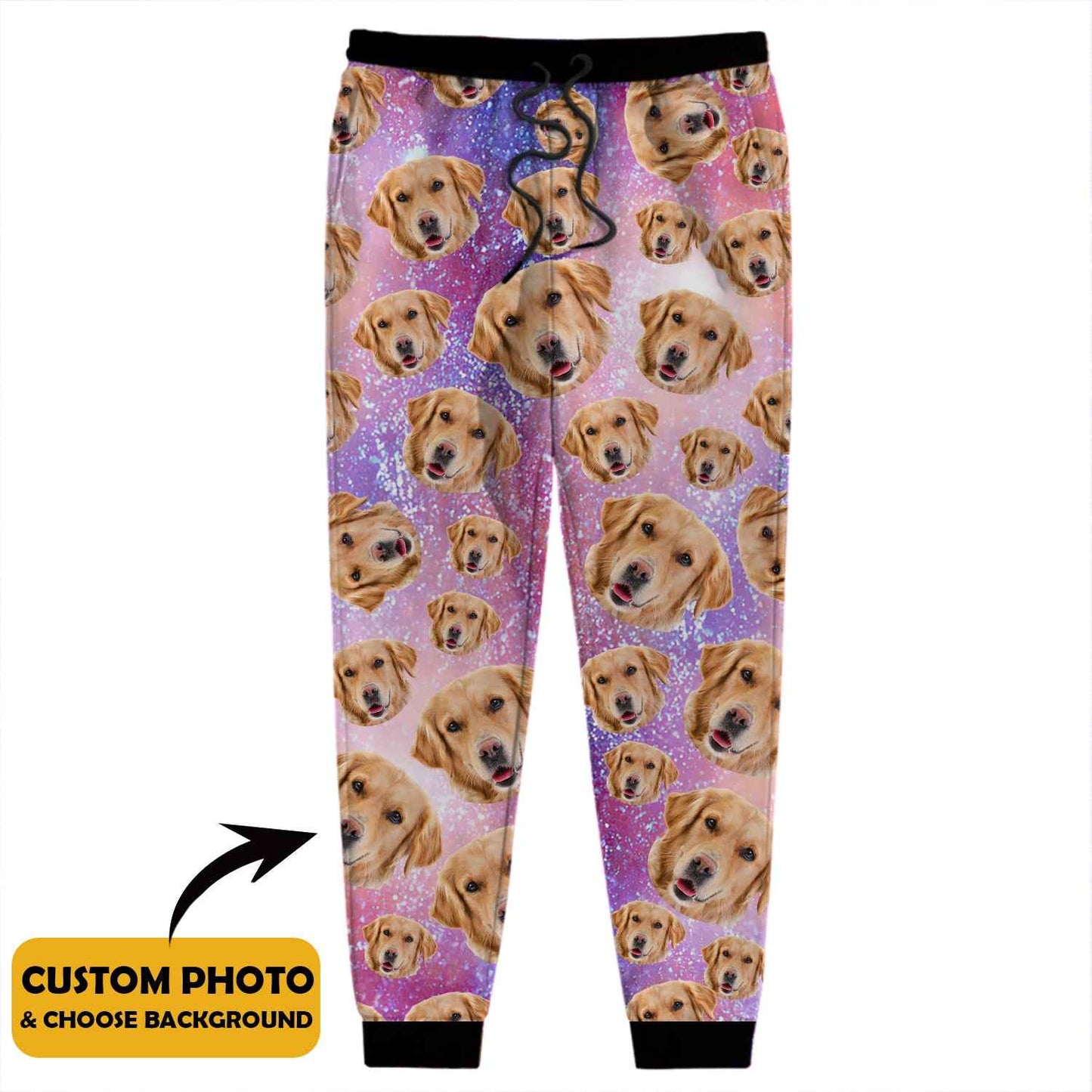 Custom Photo With Christmas Pattern Dog Cat For Men and Women Sweatpants - Demiq Ecommerce