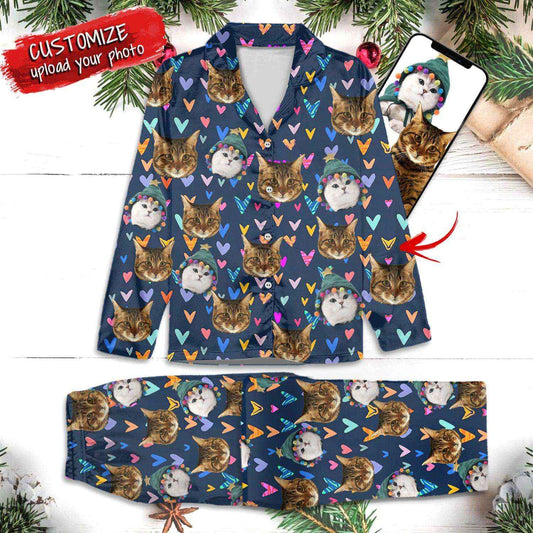 Custom Photo Dog Cat And Face Pajamas ht1007tt - Demiq Ecommerce