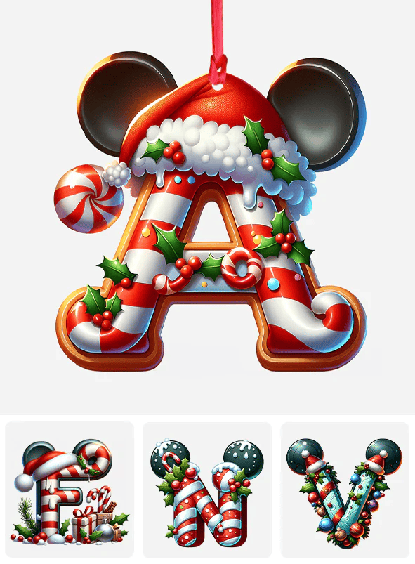 Mouse Ears Custom Alphabet - Personalized Mouse Ornament