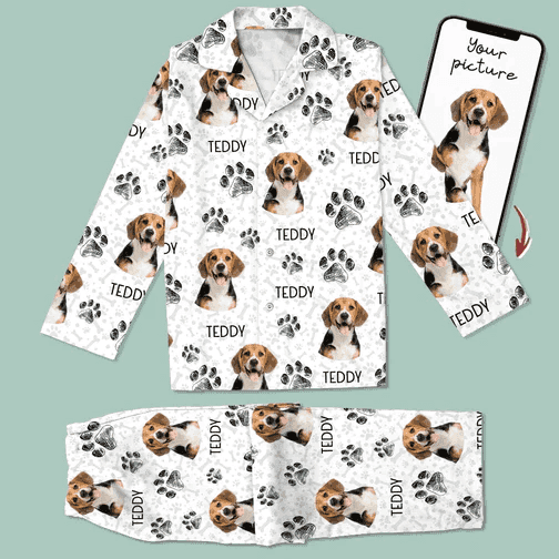 Custom Dog Cat Portrait Photo Christmas Gift Pajamas ht10005tt - Demiq Ecommerce