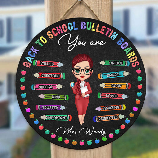 Personalized Teacher Bulletin Board Sign