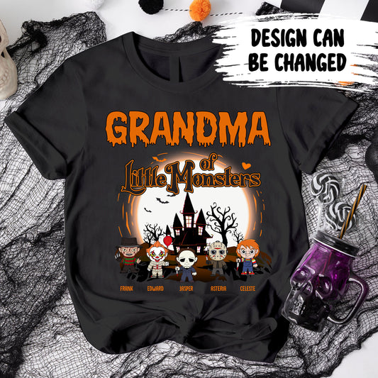 Grandma Of Little Monsters - Personalized Unisex T-Shirt, Hoodie, Sweatshirt - Halloween Gift For Grandma