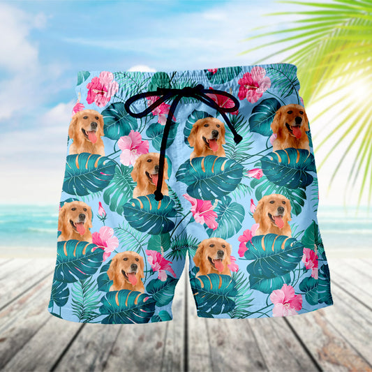 Upload Photo Dog Men's Beach Short