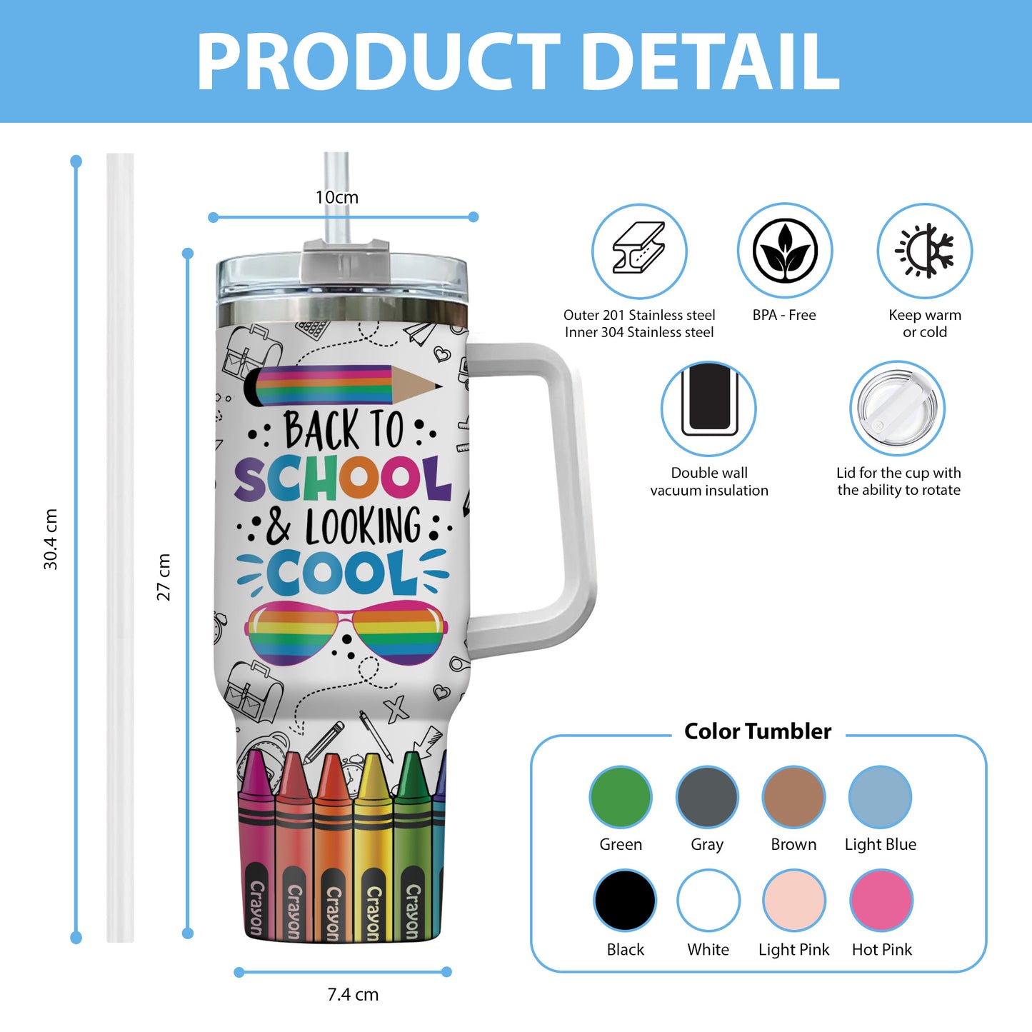 Personalized Tumbler Back To School