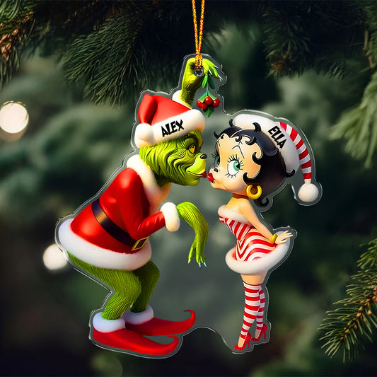 Personalized Gifts For Couple Christmas Ornament Kiss Under The Mistletoe