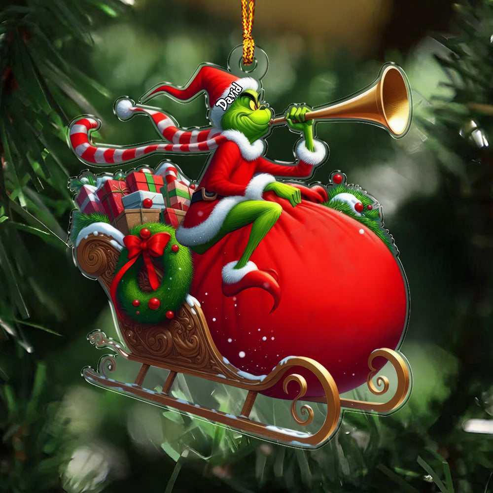 Green Santa - Personalized Ornament 09naqg281124