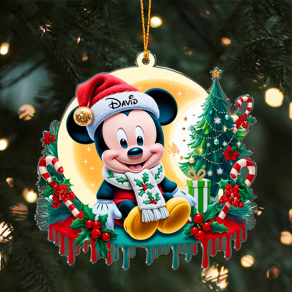 Personalized Xmas Mouse Ornament 03naqg291124