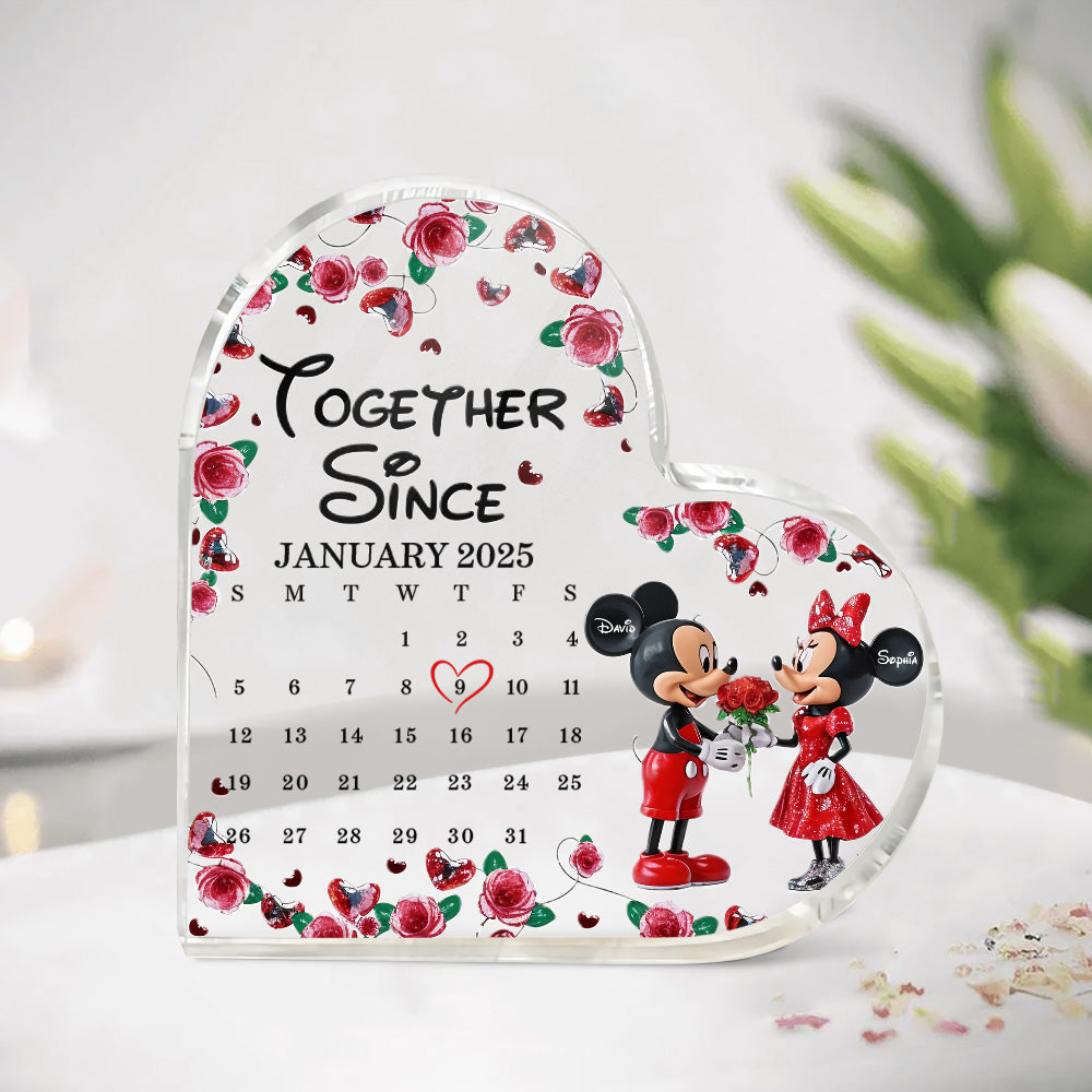 Together Since Cute Mouse Couple - Personalized Mouse Custom Shaped Acrylic Plaque 09nath101224