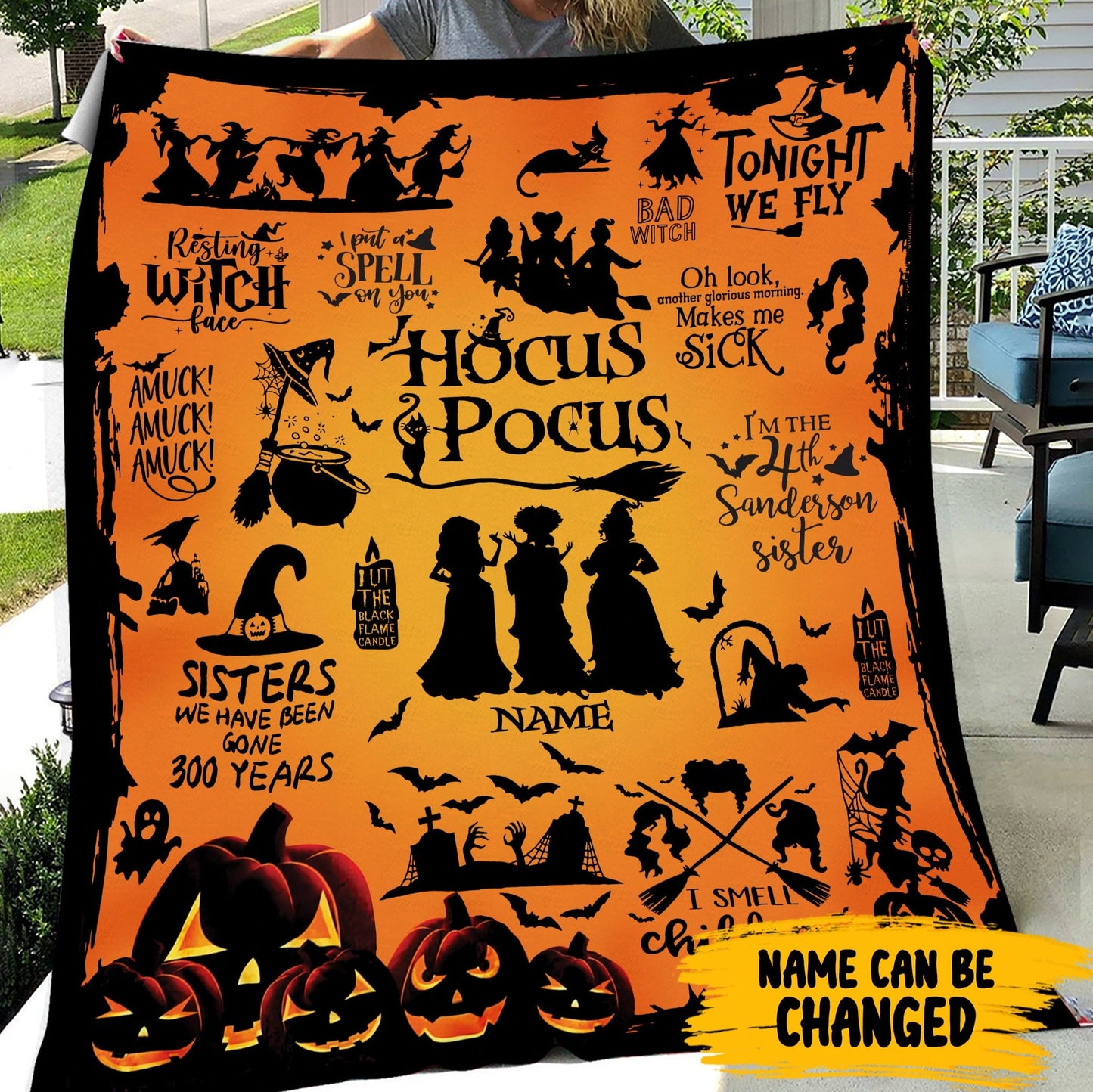 Halloween Witches - Personalized Witch Blanket