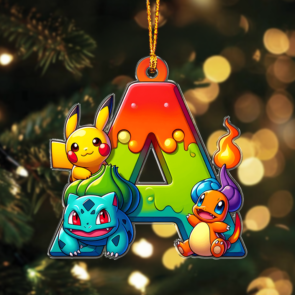 Cute Anime Creatures - Personalized Alphabet Ornaments