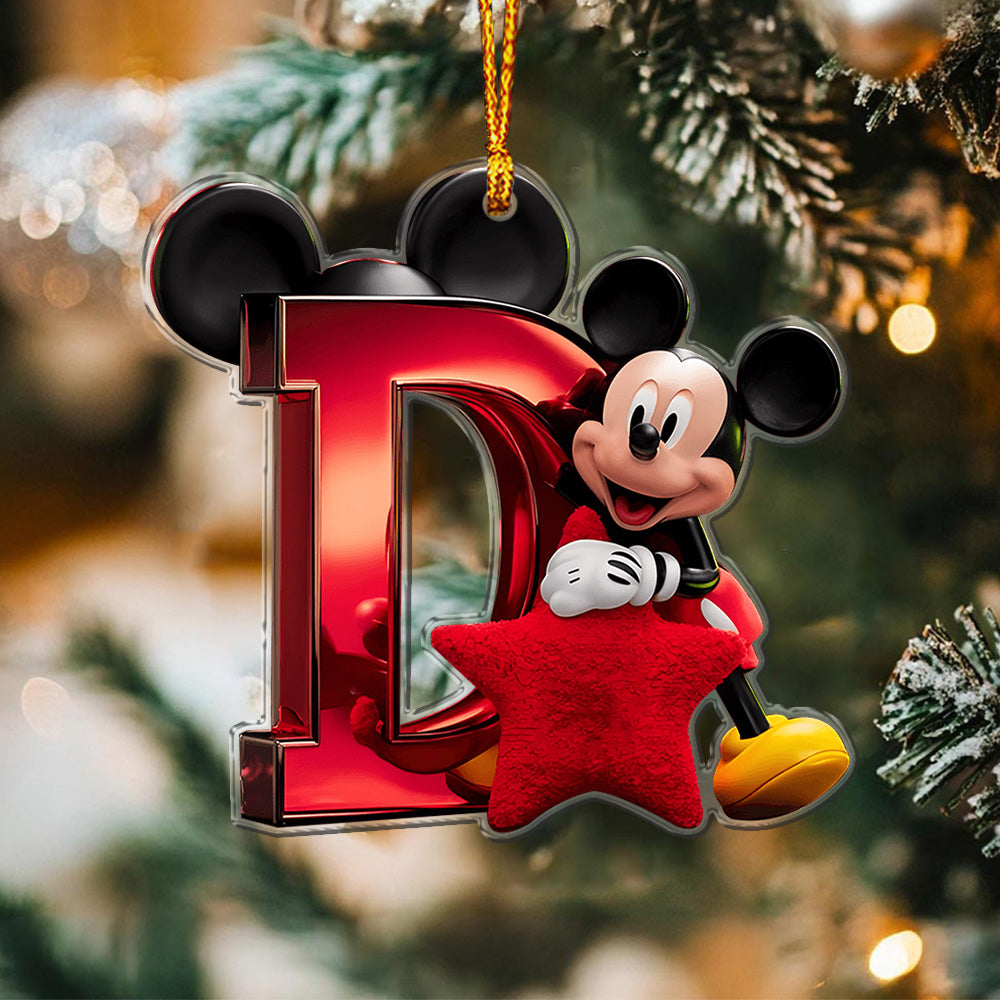 Mouse Alphabet Christmas - Personalized Ornament 07naqg071124