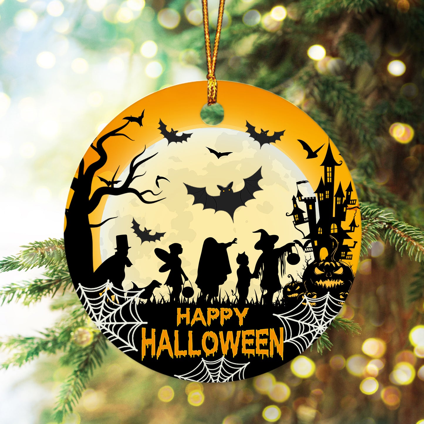 Happy Halloween Trick-or-Treaters Ornament